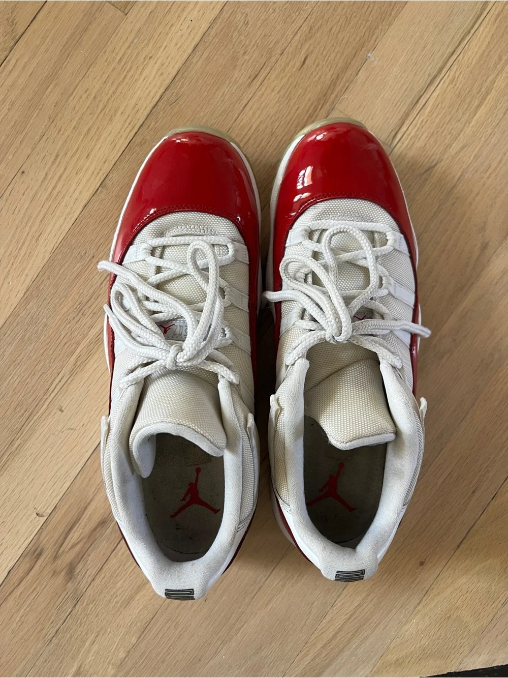 Jordan Low-Top Sneakers in White and Red